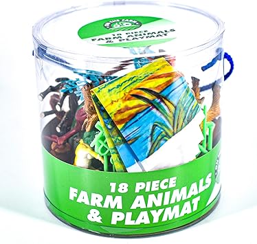 tub of farm animals
