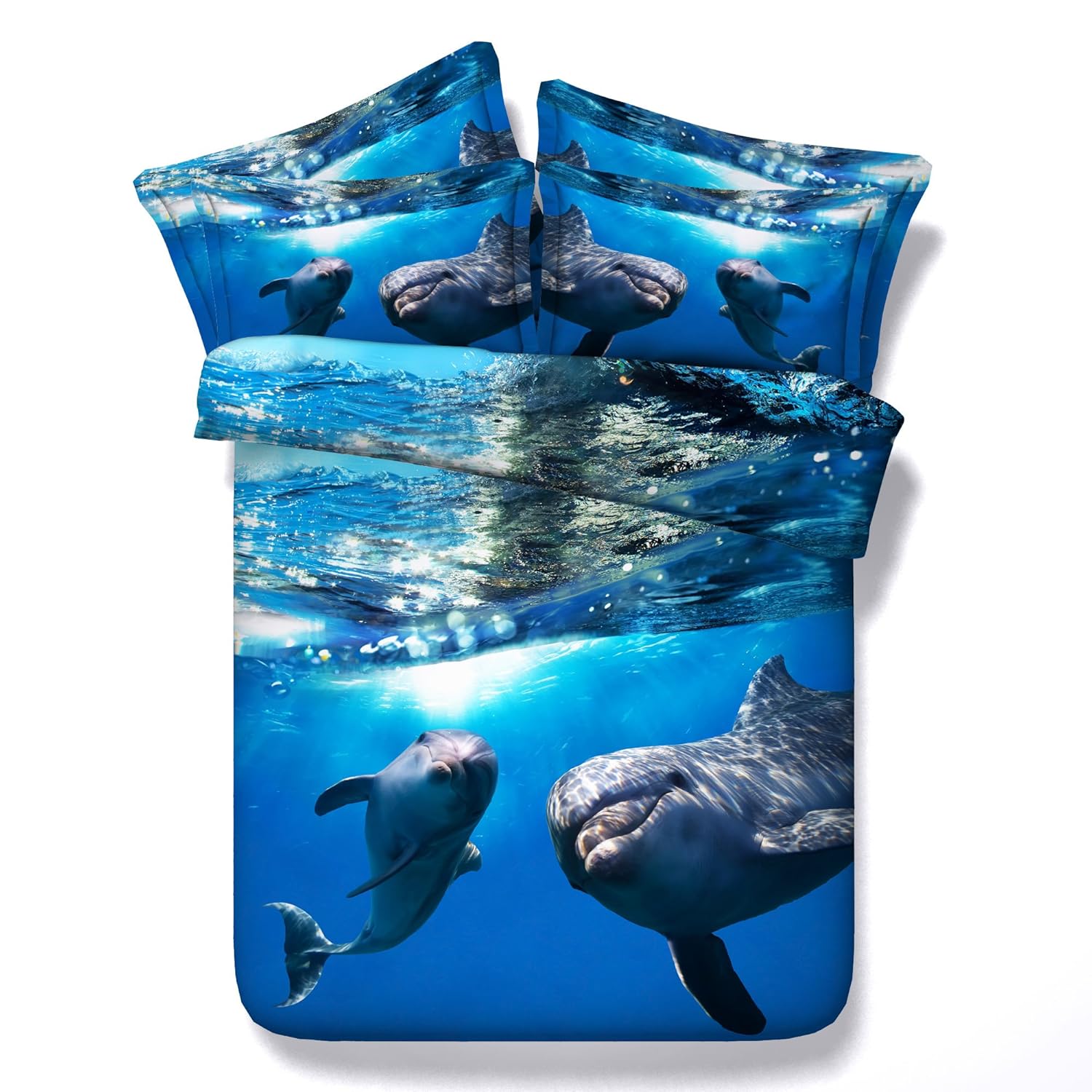 Single Ktlrr Dolphin Bedding Set 1 Duvet Cover With 2 Pillow Shams