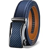 BULLIANT Mens Ratchet Belt,Leather Adjustable Slide Belt For Gift Mens Dress Casual 1 3/8",Size Adjustable