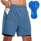 Bikewa Men's Mountain Bike Shorts 3D Padded Loose-fit Riding Biking Cycling Bicycle Biker Shorts for Men Zipper Pockets