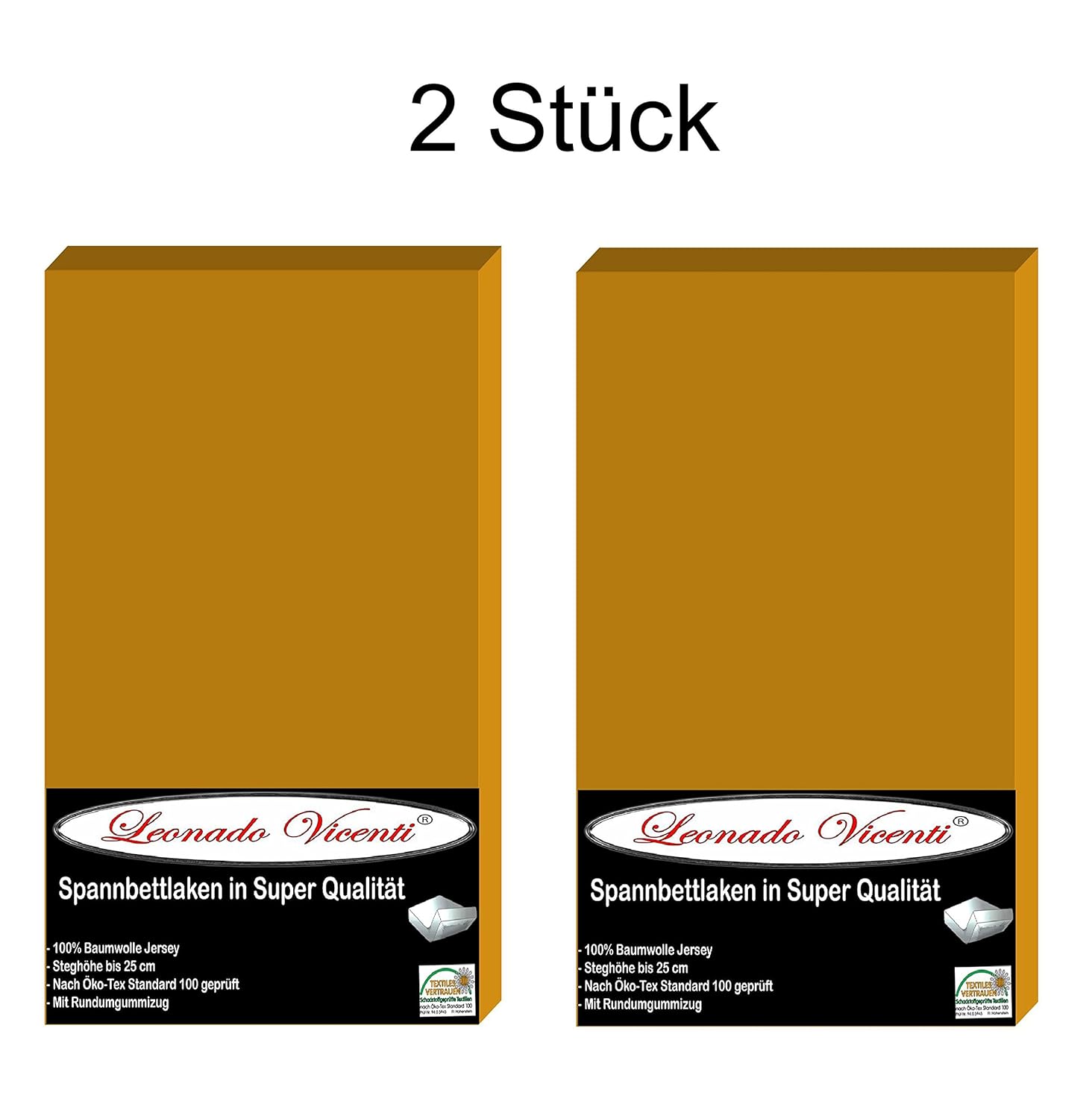 Leo combinado Vicenti 2 pieza sábana bajera Amarillo 180 x 200 cm ...