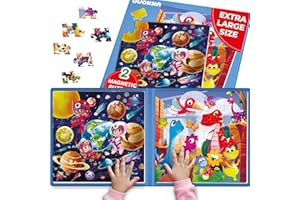 QUOKKA Magnetic Puzzles for Toddlers 3-5 - 48 Pieces Travel Puzzles Games for Kids Ages 4-8 Years Old - Dino Activities Toy f
