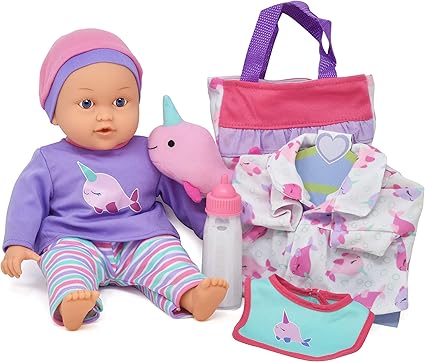 Amazon.com: Lifelike - Muñeca de juguete para recién nacido con accesorios para niños, niñas y niños, incluye muñeca de bebé de 14.0 in, bolsa para pañales, botella de leche, ropa, babero, sombrero