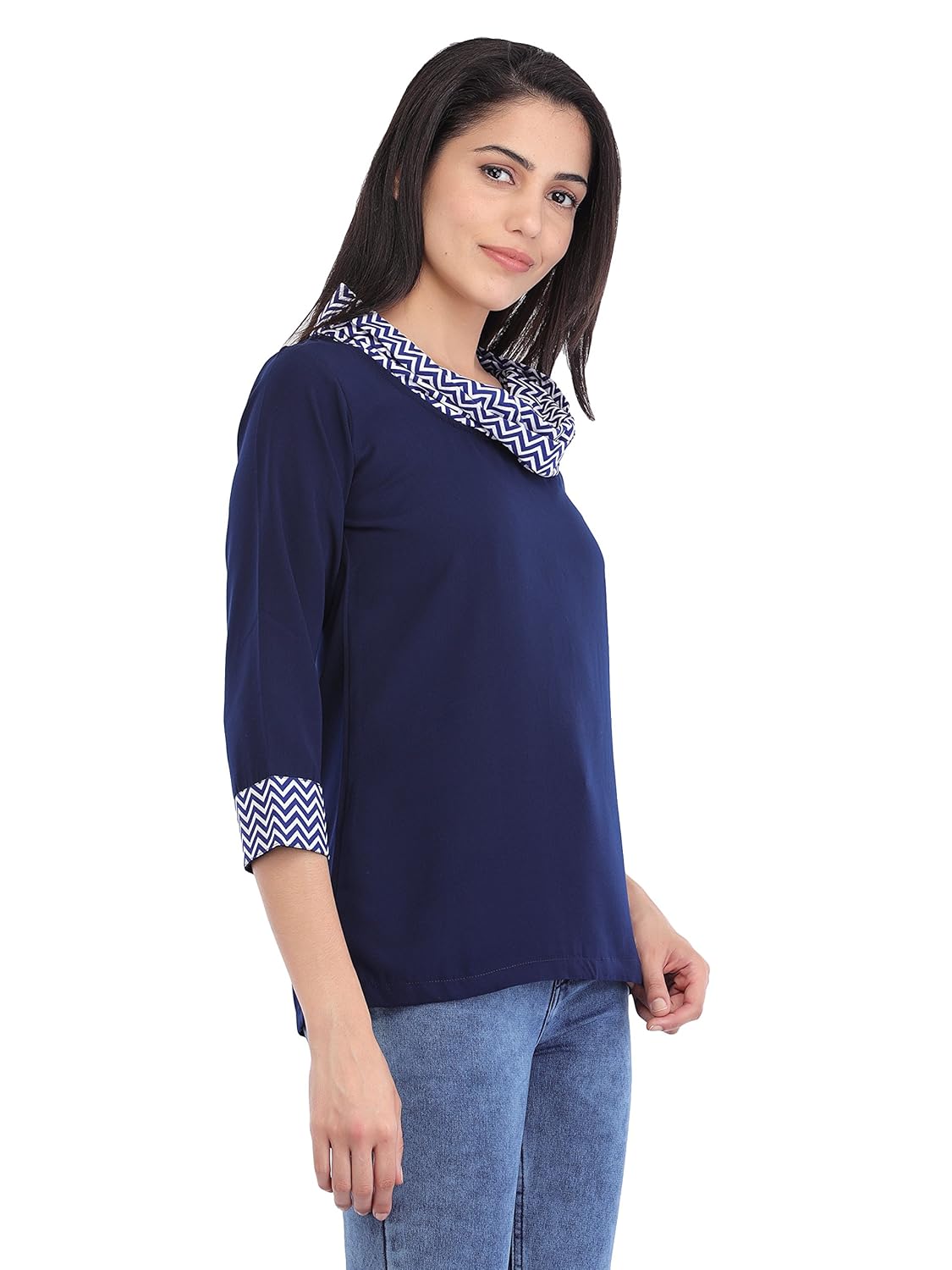 cottinfab women poly crepe top