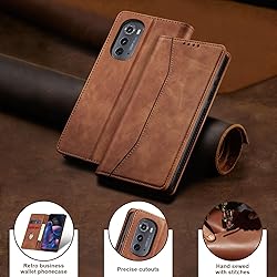 Jasonyu Flip Wallet Case for Motorola Edge