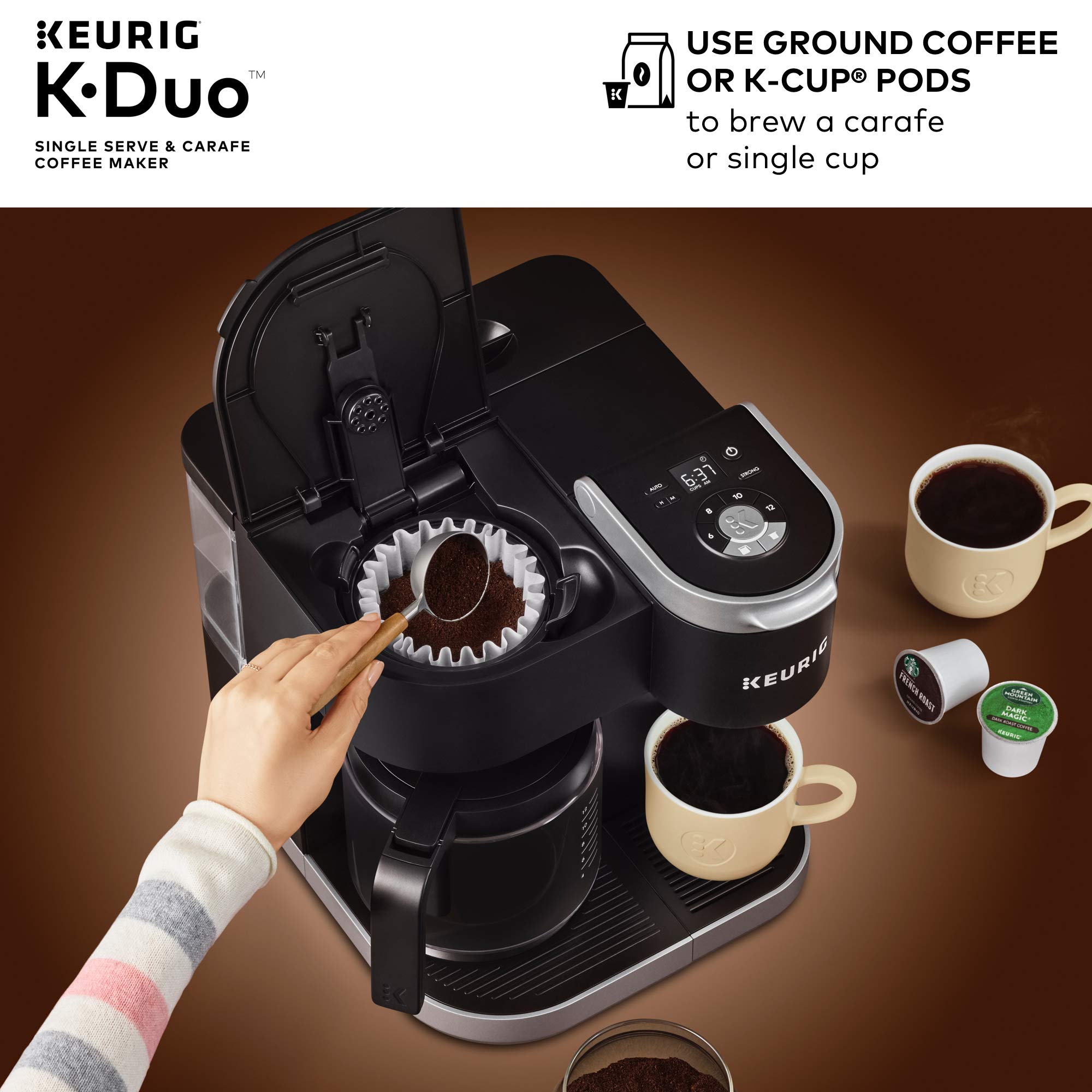 Mua Keurig KDuo Coffee Maker, Single Serve and 12Cup Carafe Drip