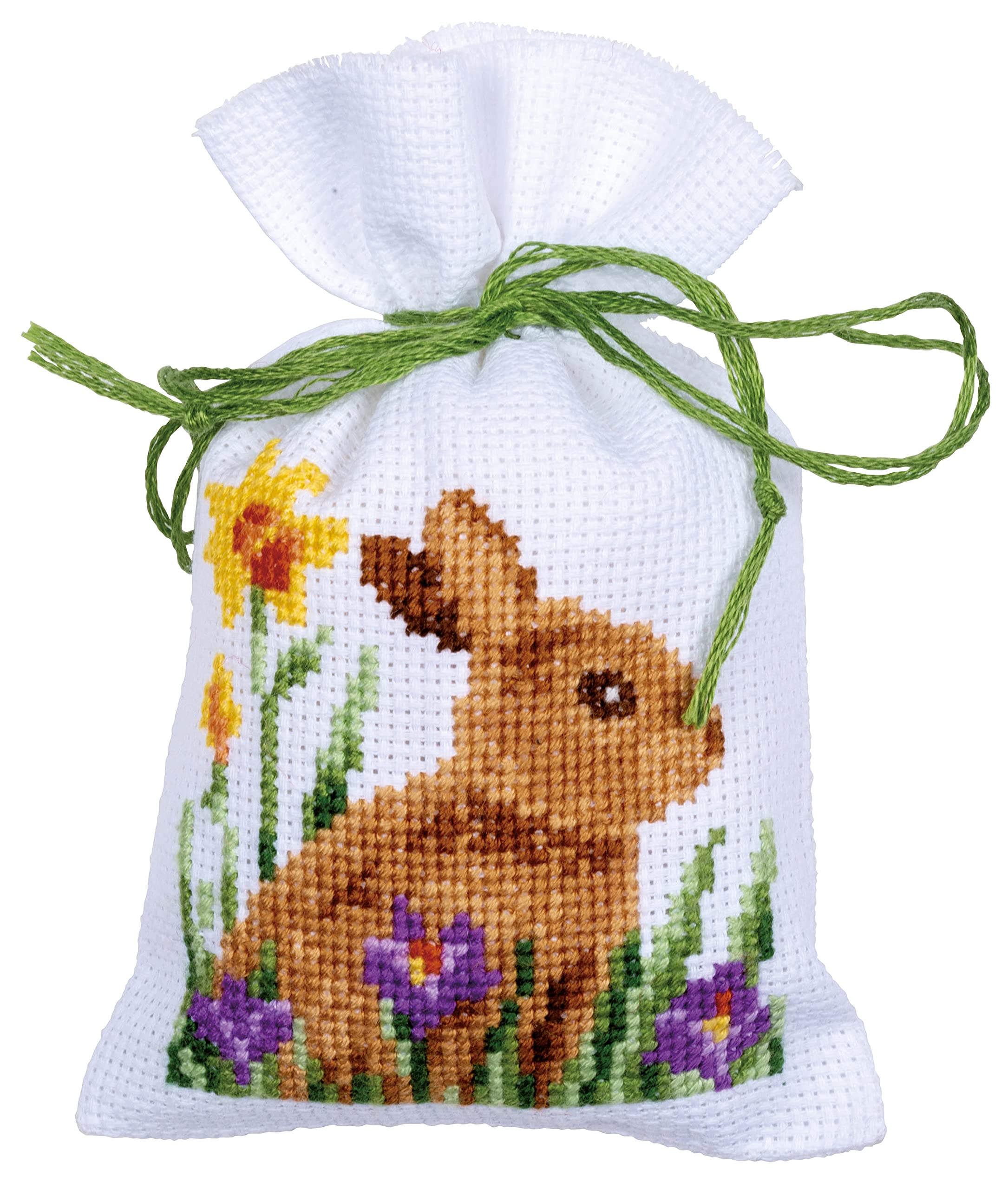 Vervaco Herb Bag Cross Stitch Kit, Cotton, Multicoloured, 8 x 12 cm