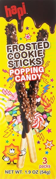 HAPI FROSTED COOKIE STICKS POPPING CANDY 1.9 OZ...