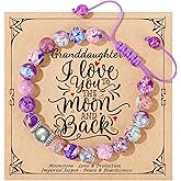 JoycuFF 𝗚𝗶𝗳𝘁𝘀 𝗳𝗼𝗿 𝗪𝗼𝗺𝗲𝗻 𝗠𝗼𝗼𝗻𝘀𝘁𝗼𝗻𝗲 𝗕𝗿𝗮𝗰𝗲𝗹𝗲𝘁 Colorful Imperial Jasper Natural Stone Bracelets Valentines Day Birthday Gifts for Her Daughter Granddaughter Sister Niece