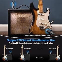 LEKATO Wireless Guitar System UHF Guitar Wireless