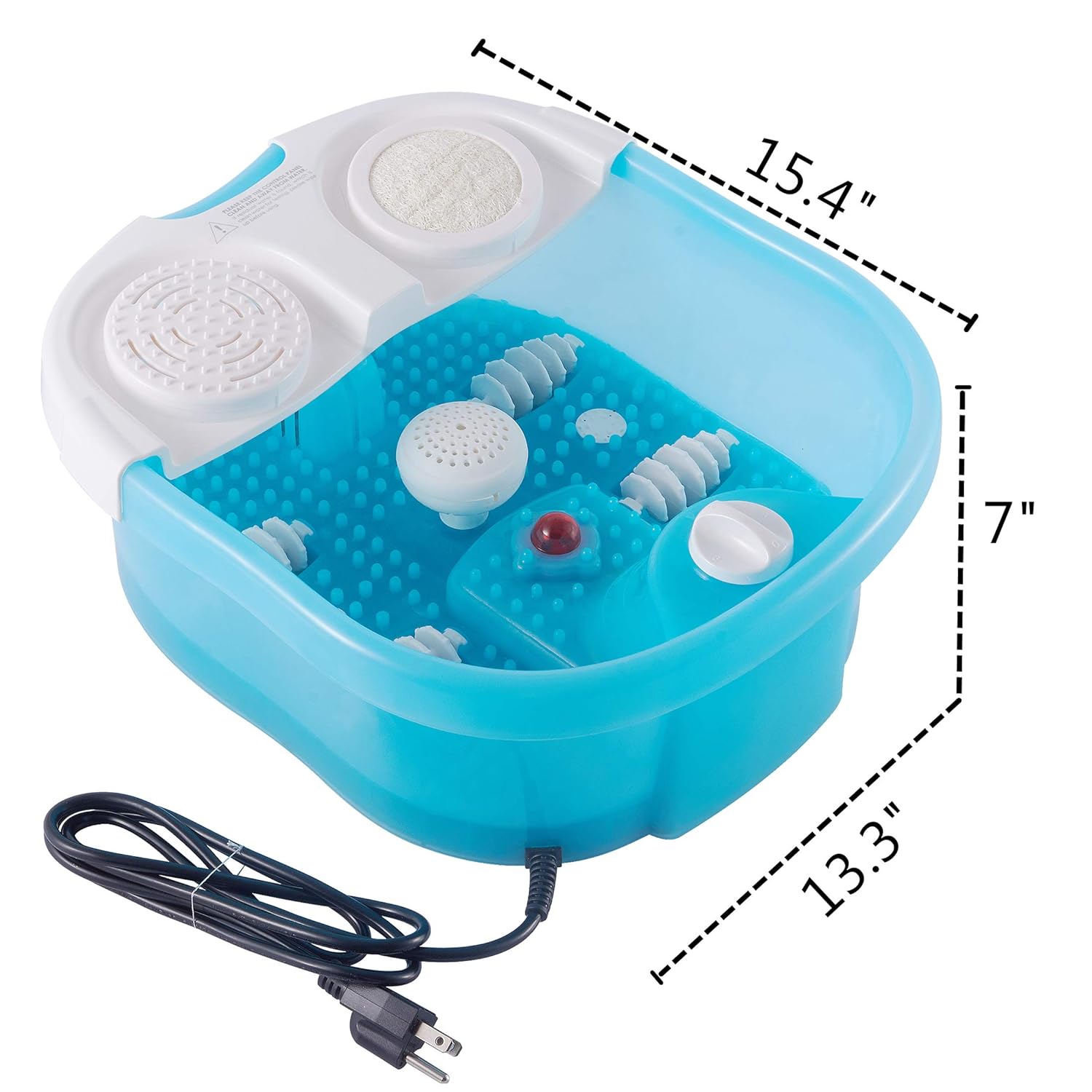 yosager Foot Spa with Heat, Bubbles Foot Bath Tub, Foot Massager with Infrared Relieve Stress, Pedicure Spa, Preserve Invariable Temperature, 4 Massage Rollers: Beauty