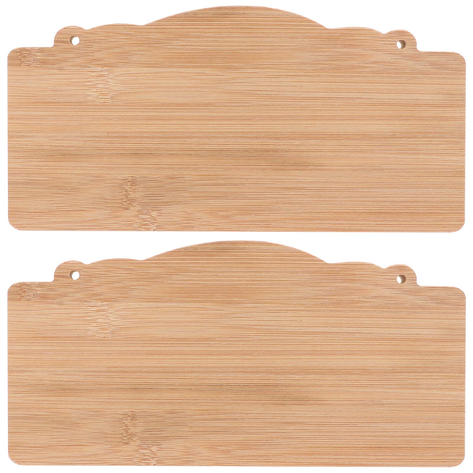 ULTNICE Blank Wooden Sign Plaques 9.8X4.9 Inch Hanging Plaque for DIY Craft Projects Unfinished Wood Craft Board for Home Shop Garden Decoration with Pre-Drilled Holes