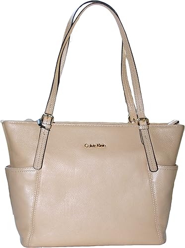 calvin klein pebble leather tote