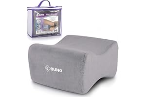 EBUNG Memory Foam Knee Pillow & Leg Pillow for Hip, Back, Leg, Knee Pain Relief - Ideal for Side Sleepers, Pregnancy and Right Spine Alignment –Memory Foam Wedge Contour with Washable Cover