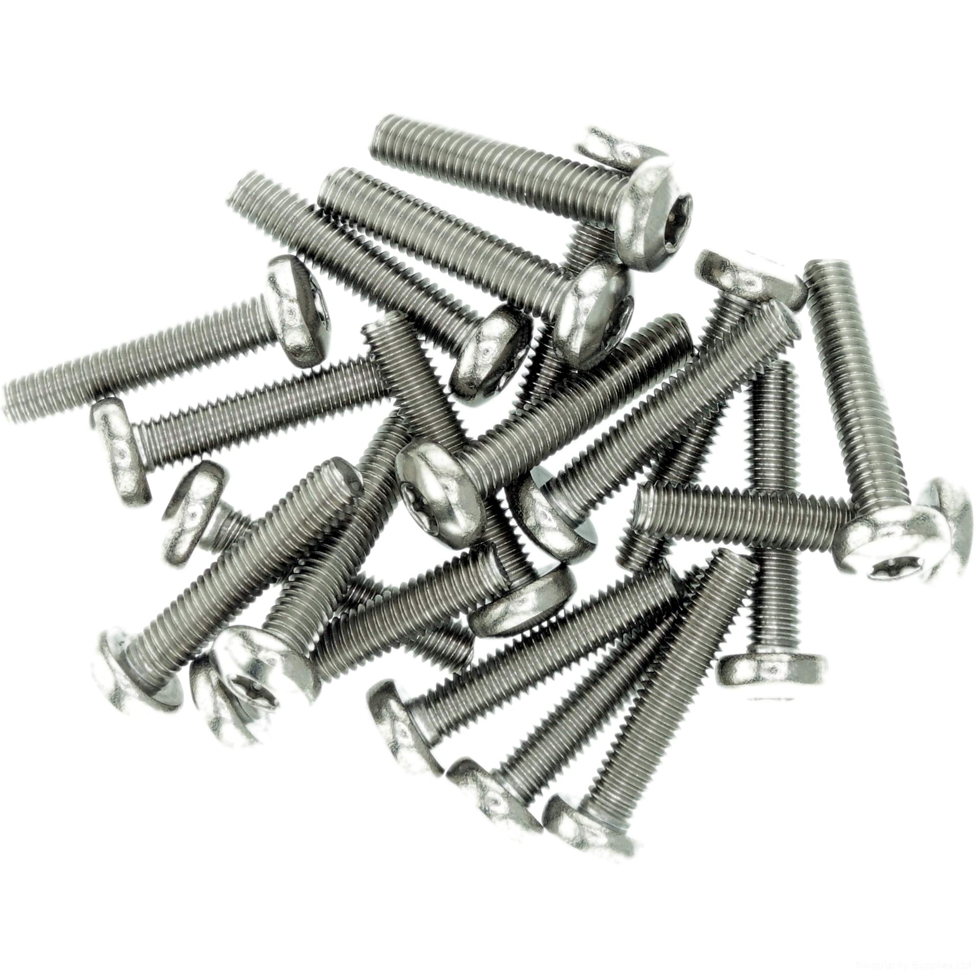 M3 (3mm x 16mm) TX Pan Thread Rolling Screw - Stainless Steel (A2) (Pack of 20)