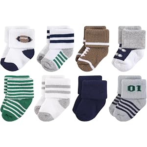 Little Treasure Basics Unisex Baby Cozy Terry Socks 8-Pack