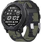 Rugged Nylon for Garmin Instinct 2/2X/3 Watch Band 45mm 50mm,Durable Breathable Wristband for Garmin Instinct Standard/Solar/Tactical/tide/Esports/Solar Tactical Band