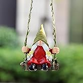 WSHMZYHOME Garden Female Gnome on Swing Statue Decoration Figurine Ornament for Indoor Outdoor Home Patio Yard Lawn,Gift for Mom