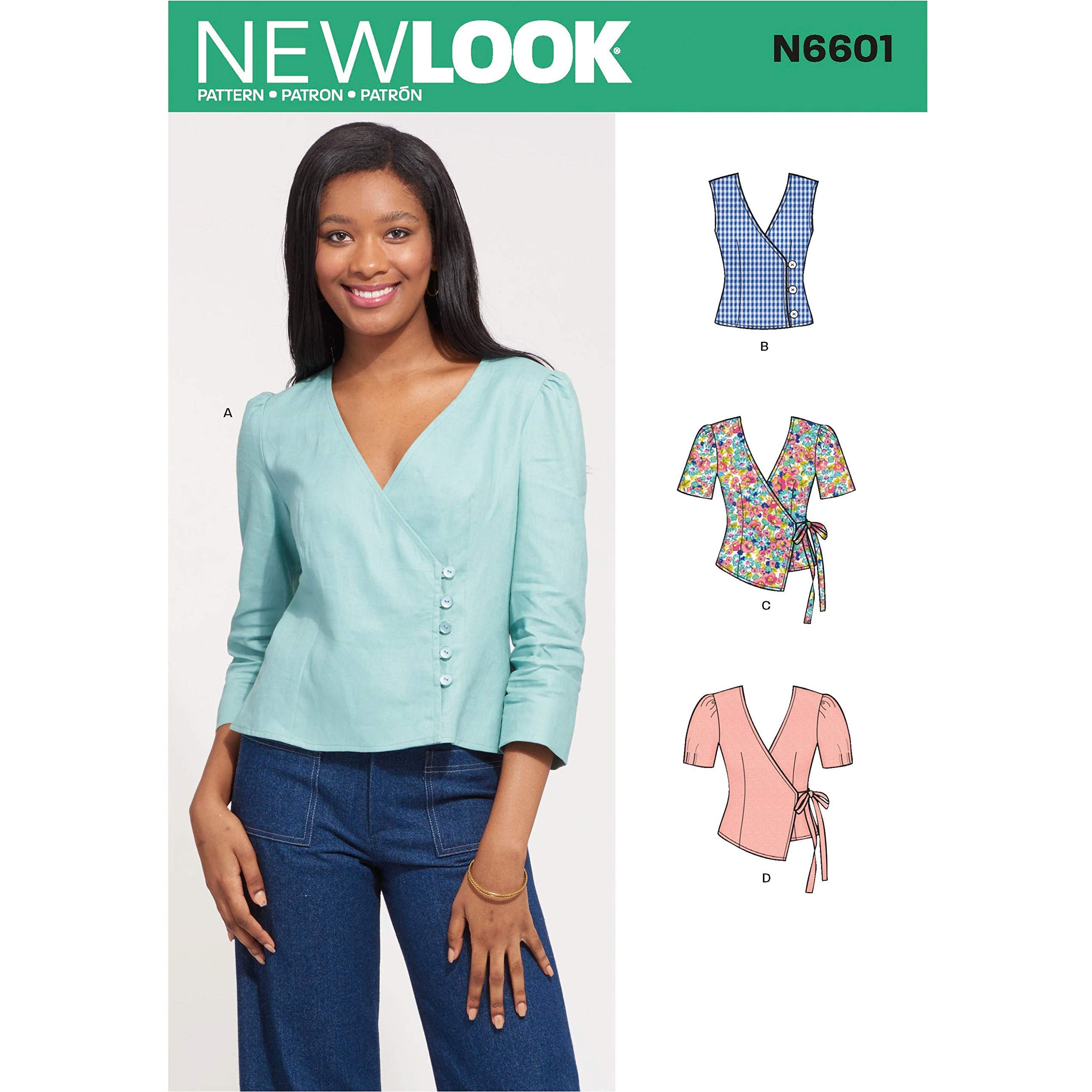 New Look Pattern N6601 Misses' Tops, White