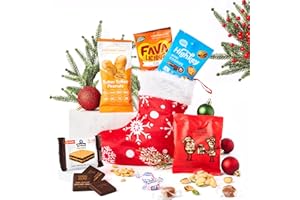 BUNNY · JAMES · Diabetic Snacks Prefilled Christmas Stockings : Premium Diabetic-Friendly Christmas Stockings Stuffers with Low Sugar Chips, Candy, Jerky, Nuts and Treats - Healthy Holiday Gift for Adults, Men &