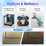Flashforge AD5X Multi-Colour 3D Printer CoreXY 600mm/s 300°C 220x220x220 view 6