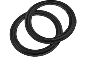 BLUECELL WORLD Bluecell 2pcs Black Color 10” Rubber Speaker Edge Surround Rings Replacement Parts for Speaker Repair or DIY (10")