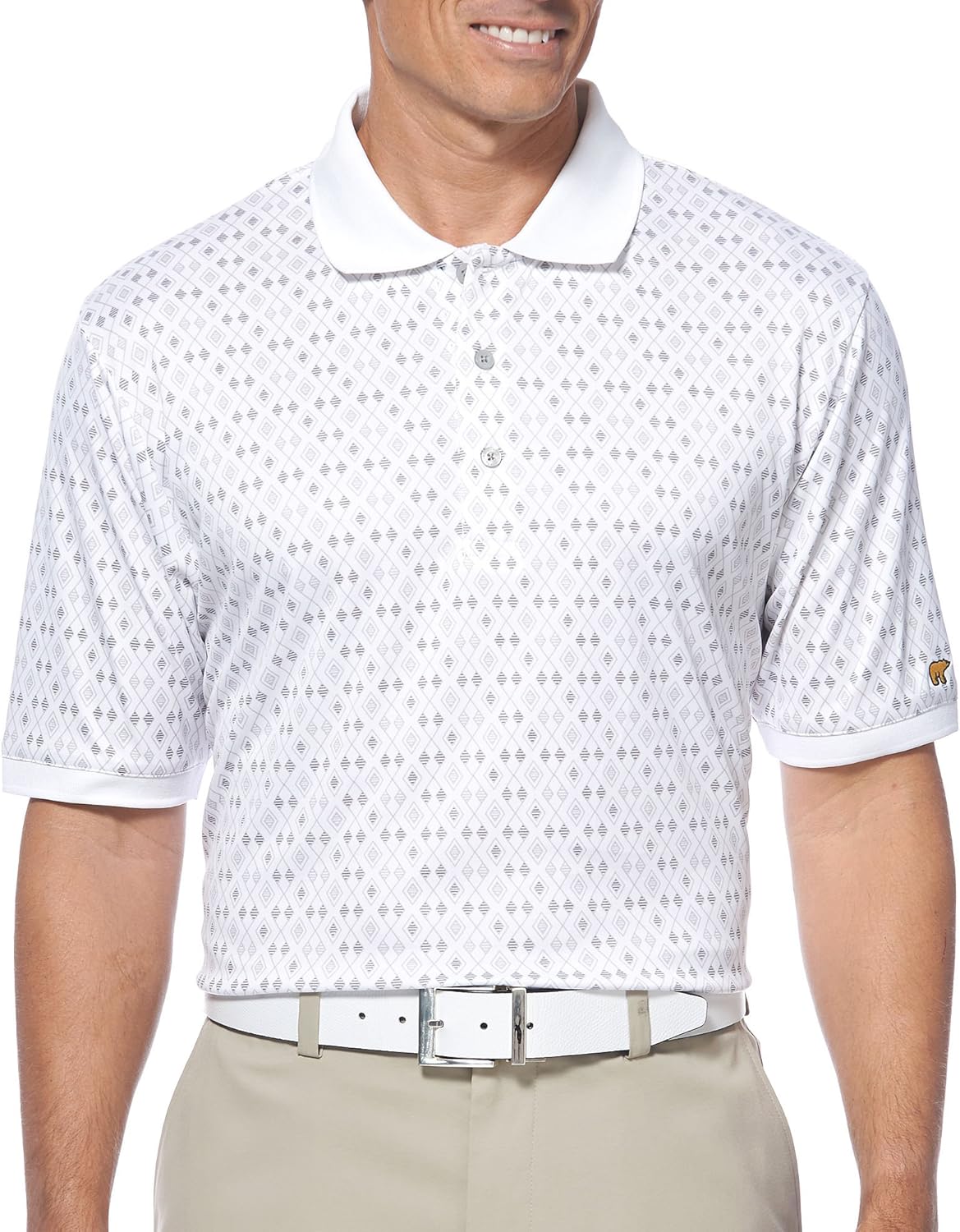 Jack Nicklaus Men's Golf Performance Sail Fish Point Mini Geo Printed
