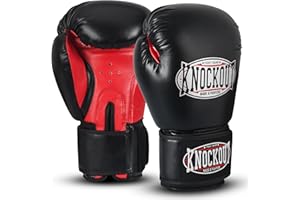 ULTIMATE KNOCKOUT Knockout Gel Boxing Gloves for Men Women - Pro Training Sparring, Maya Hide Leather Muay Thai MMA Kickboxing, Adults-Kids Heavy Bag Workout Gloves for Boxing -Ultra-Wide Wrist Support 10 oz - 16 oz