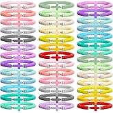 Shcsdr 40 Pcs Jesus Loves You Bracelets for Women, Stretch Stackable Elastic Layering Christian Friendship Bracelet, Bible Verse Religious Jewelry for Women Xmas Gifts