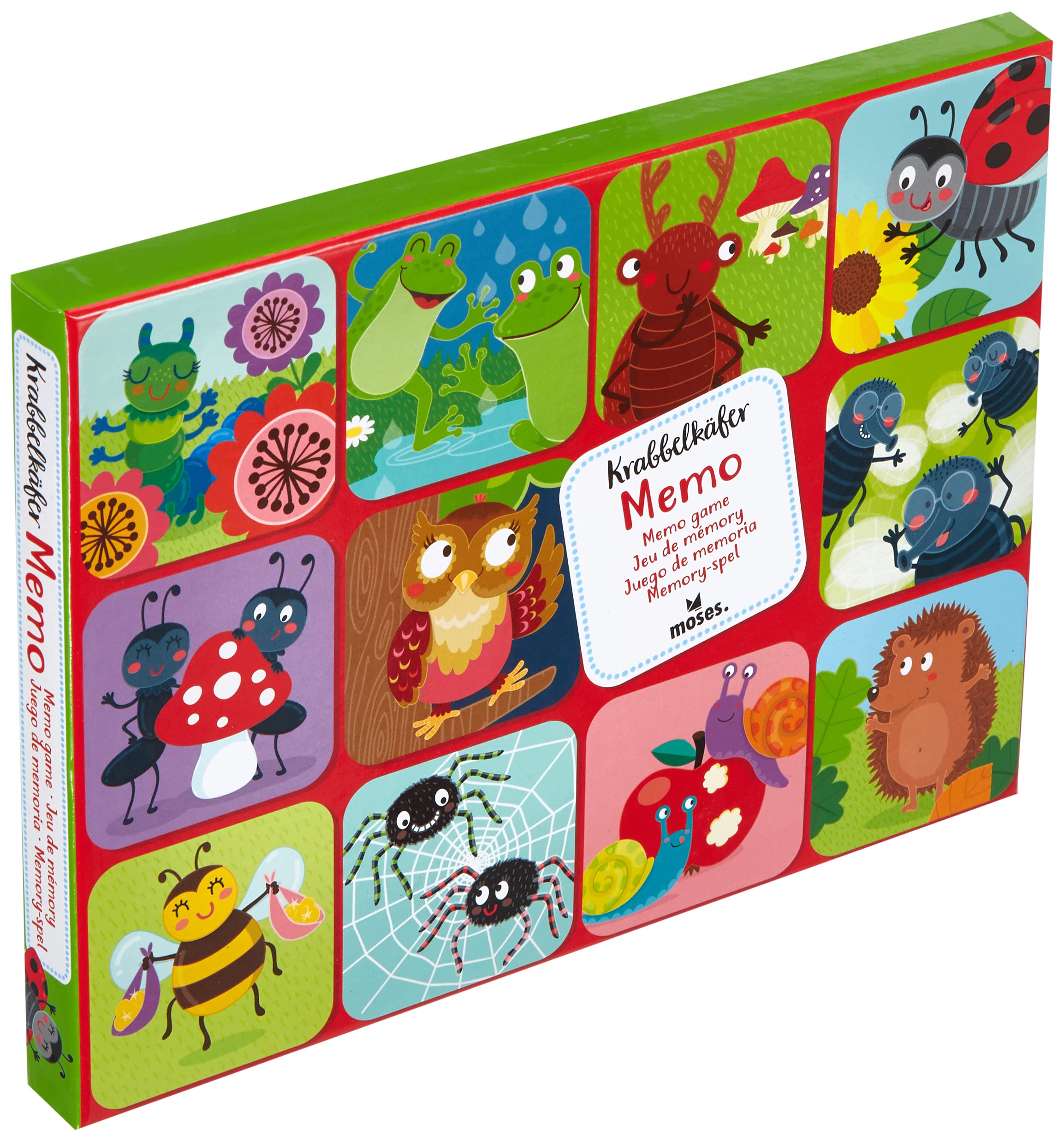 moses 16119 Animals Crawling Beetle Memo Classic Game for Children from 3 Years, Colourful