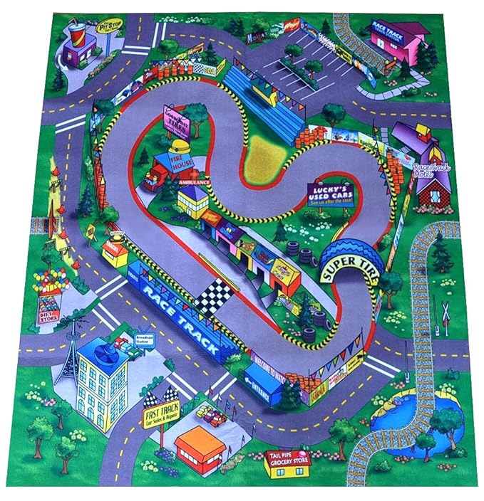 Buy Race Track Felt Play Mat Online at Low Prices in India Amazon.in