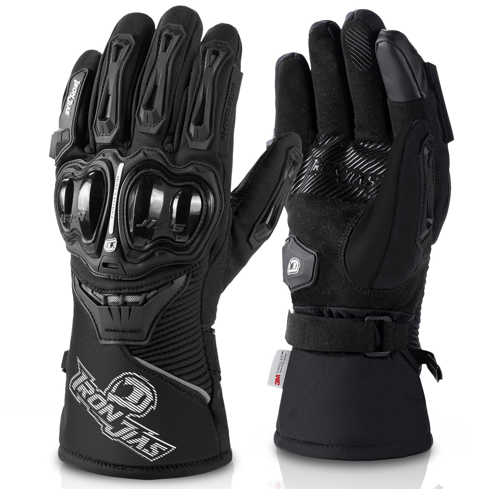 Motorcycle Gloves Winter Warm Wind Protection To Gloves Waterproof Luvas Gloves Touch Screen XL Black