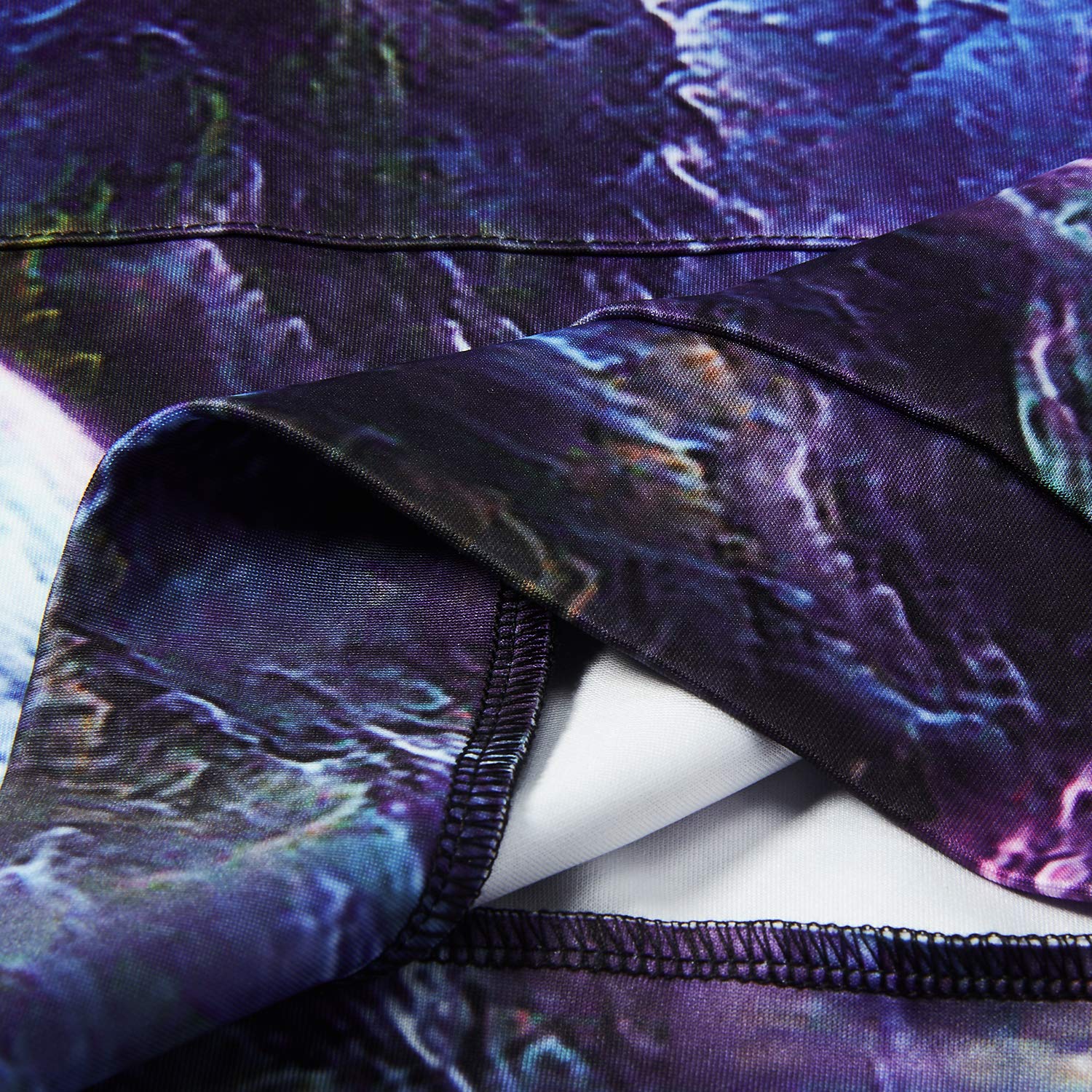 ALOOCA Women\'s Galaxy Nebula Sweatshirts Dress Casual Hoodie Dress with Kangaroo Pocket