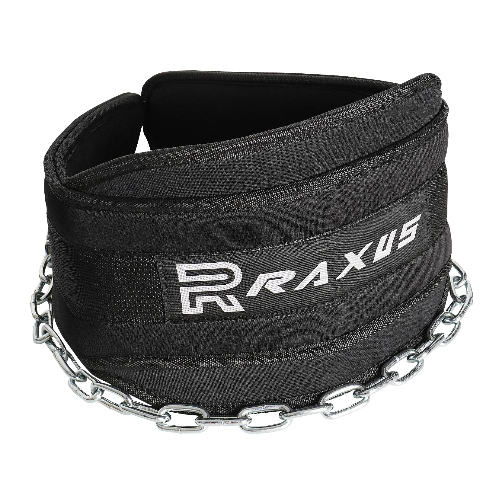 RAXUS Weight Lifting Belt with 2 Carabiners – Gym Equipment, Strength Training Equipment, Gym Belt, Powerlifting, Weightlifting – Dip Belt – Men and Women