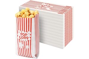 SEPGLITTER 120Pcs Popcorn Bags, Popcorn Boxes, Popcorn Bags Party for Movie Night Accessories, Popcorn Paper, Candy Bags for 