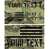 Custom IR Infrared Reflective USA American Flag Patch | Personalized Laser Cut Tactical Name Blood Type Callsign ID Panel Patch with Hook and Loop