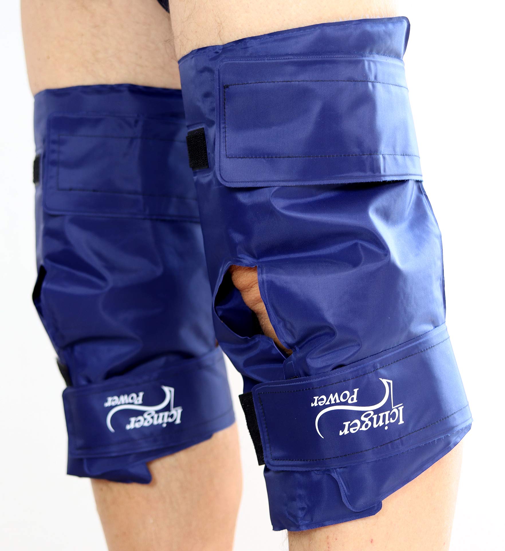 2 Knee Hot Cold Ice Pack Wraps - High Amount of Gel for High Efficiency - Confortable Nylon Wrapping Which Doesn't Leak