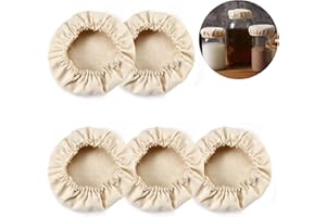 5 Pack Fermentation Cloth Covers Reusable Food-Grade Fabric Lids for Sourdough Starter Jars Kombucha Kefir Cheese Making Brea