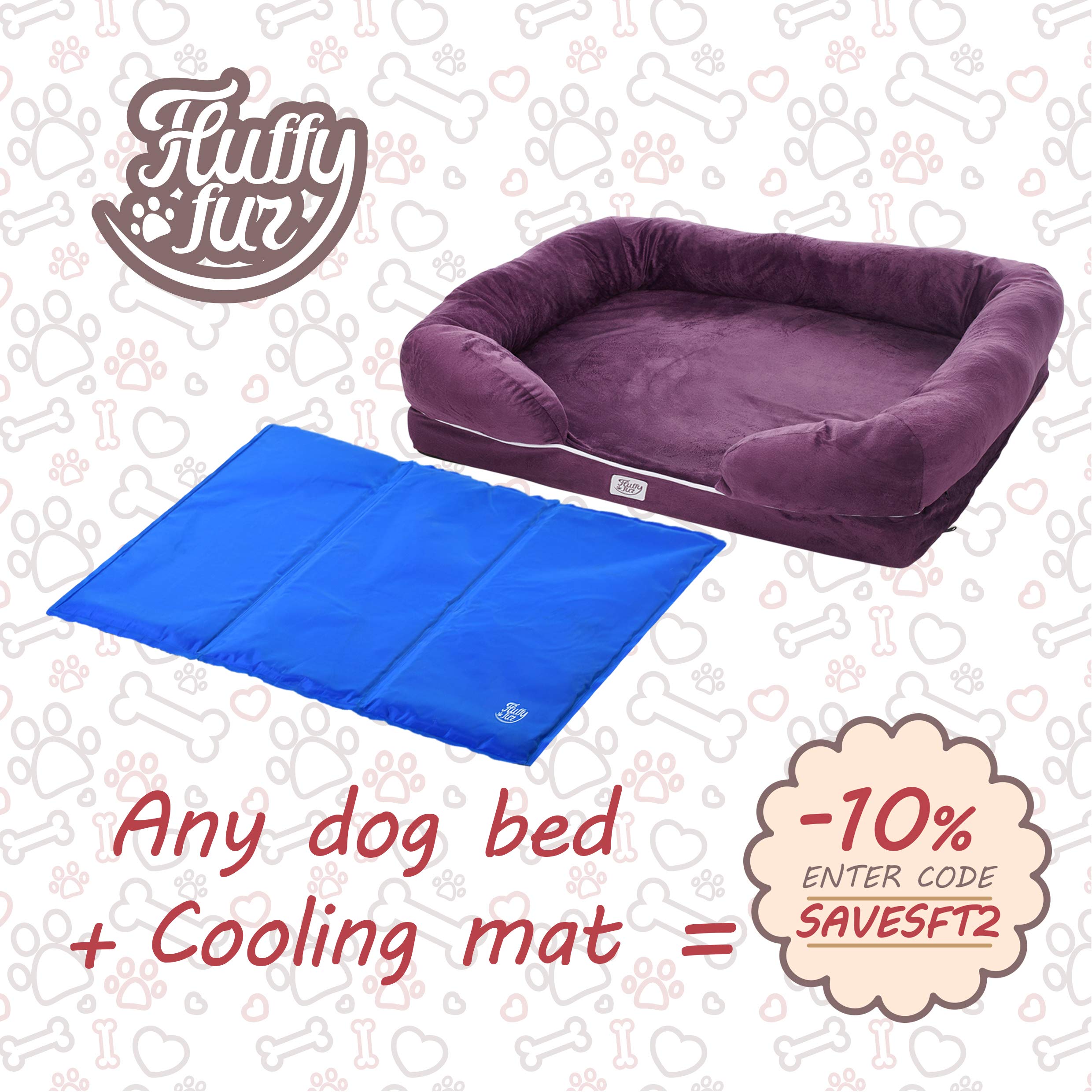 Dog Self Cooling Mat - Best Puppy Cold Gel Pad for Bed Crate Kennel Car Floor Blanket - Premium Waterproof Pet Cool Mat for Sleeping (S,M,L Sizes) (S)