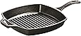 Lodge Pre-Seasoned Cast Iron Grill Pan With Assist Handle, 10.5 inch, Black