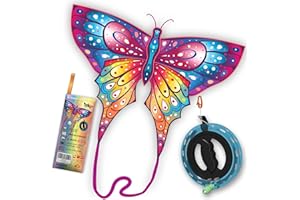 ORGCLDKT-Quadwing Bionic Flying Insect Kite-Butterfly Kite/Dragonfly Kite, Super Easy to Fly with, Ideal for Kids, Adults, Girls, Boys. Kites for The Beach, Grassland, Hiking