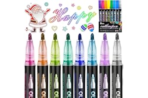 Dreamy Sparkle Dual-Line Contour Pen, Outline Pens Metallic, Dreamy Sparkle Dual Pen, Quick-Dry Ink for Drawing, Coloring & D