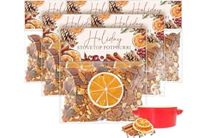 Heigble 6 Pack Potpourri Simmer Pot Kit - Christmas & Holiday Scent Stocking Stuffer Gifts