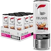 CELSIUS Sparkling Cherry Cola, Sugar Free Energy Drink, 12 Fl Oz (Pack of 12)