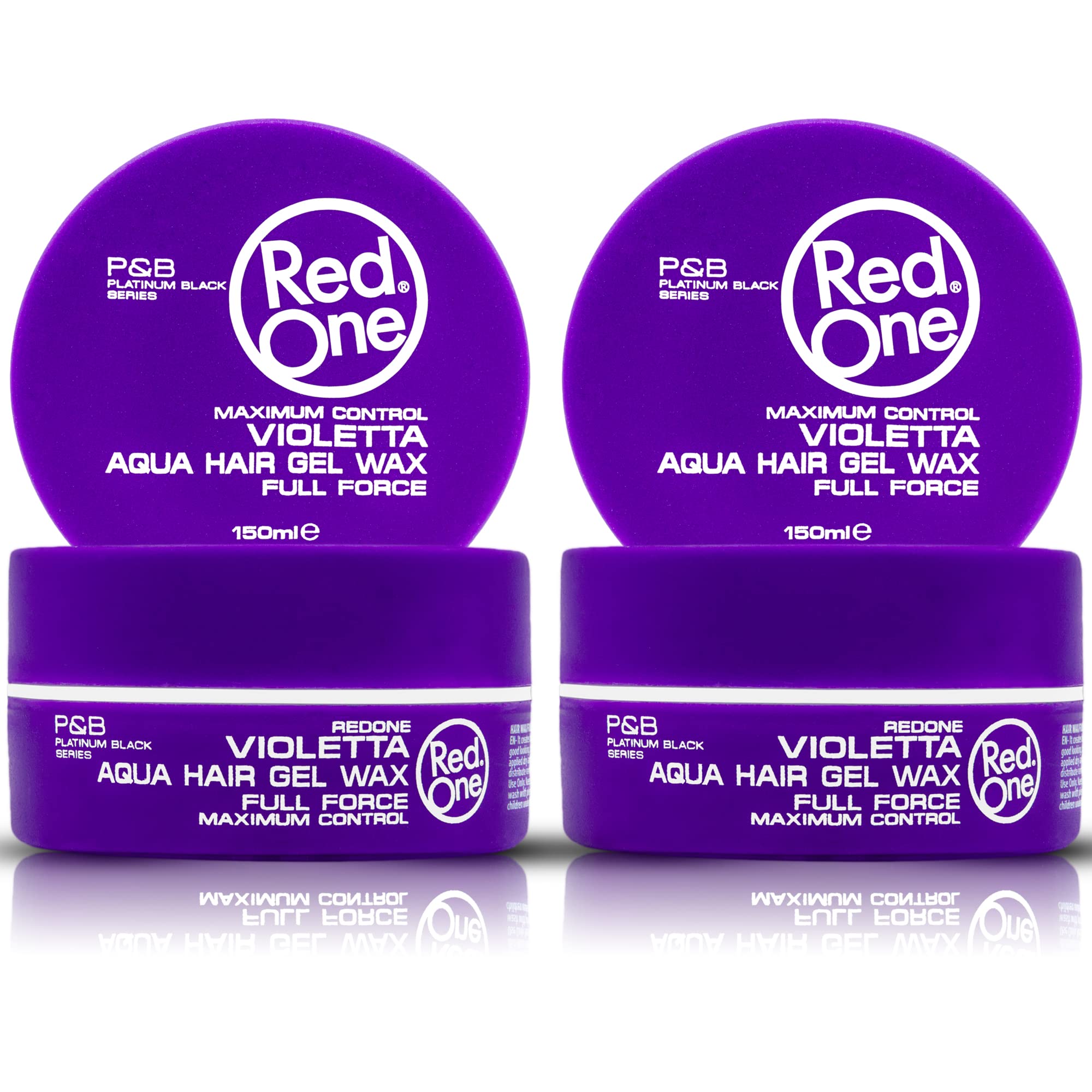 RedOne Hair Styling Wax Violetta 2x150 ml | Ultra Hold Hair Gel Wax | Lavender Scent | Maximum Control | Strong Styling Wax for Men & Women | Professional Barber Quality | Long Lasting
