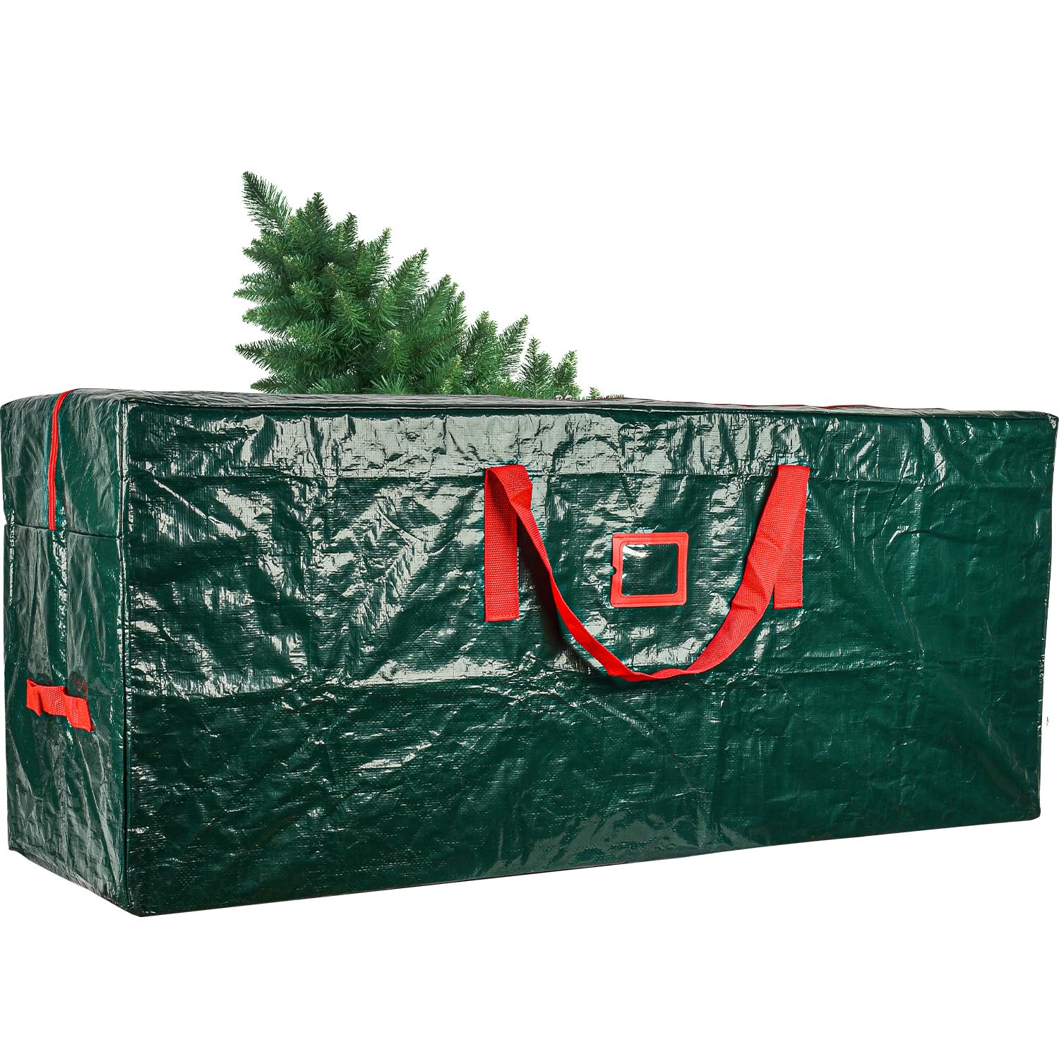 Christmas Tree Storage Bag Fits Up to 9 Feet Diassembled Tree, JOYCEMALL Heavy Duty Waterproof Artificial Holiday Tree Container Extra Large Moving Bag with Reinforced Handles & Dual Zipper - Green
