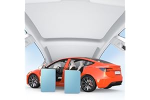 YONZEE Sunshade Roof for Tesla 2024 Model 3 Highland- Upgrade Blue Ice-Crystal, Never Sag, Heat Insulation Glass Sunroof Shade with Storage Bag(Not Fit 2017-2023 Model 3)