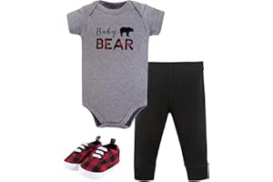 Little Treasure Unisex Baby Cotton Bodysuit, Pant and Shoe Set