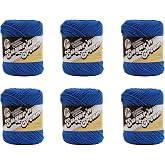 Lily Sugar'n Cream Cotton Yarn for Dishcloths Dazzle Blue 6-Pack | #4 Worsted Yarn, 100% Cotton, Soft Crochet Yarn for Dishcloths, Knitting, Crochet &amp; Home D&eacute;cor, 120yds, 71g/2.5oz per skein