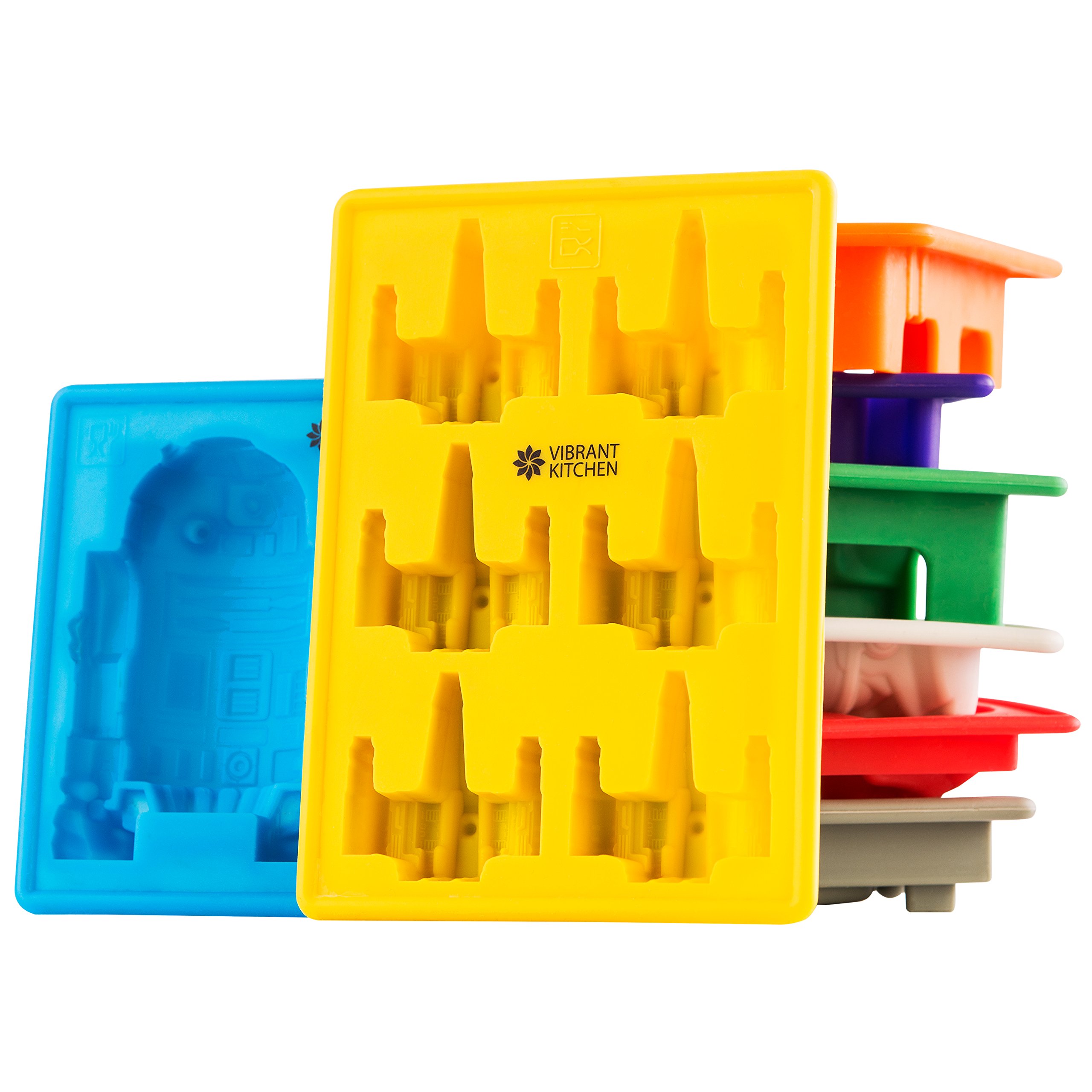 Set of 8 Star Wars Silicone Ice Cube Molds Candy Chocolate Baking